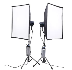 Nanlite FC-500B Kit x2 Focos LED Bicolor 520W con Softbox y Maleta