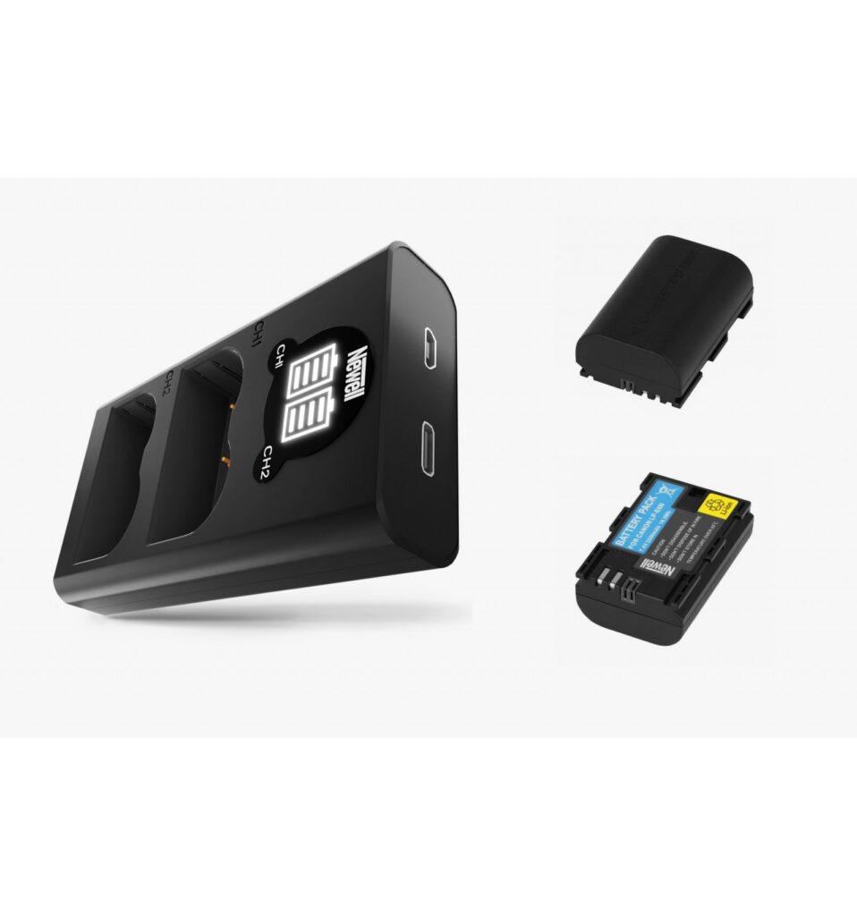 Newell Chargeur double + 2 batteries LPE6N