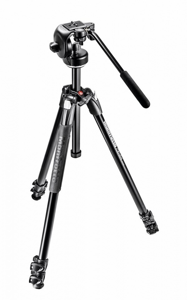 Tripé Manfrotto de 3 seções 290 Xtra Alu com cabeça esférica 128RC