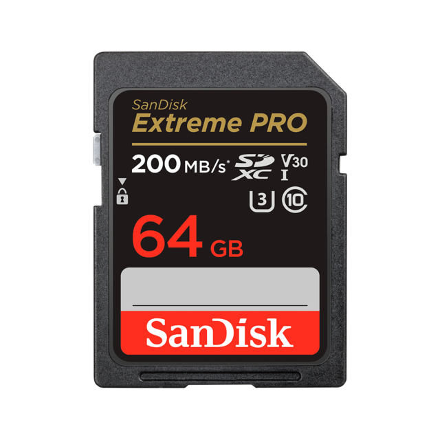 SanDisk Extreme Pro SDXC 64Go UHS-1 V30 200MB/s