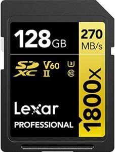Lexar 128Gb SDXC V60 1800X UHS-II 270MB/s