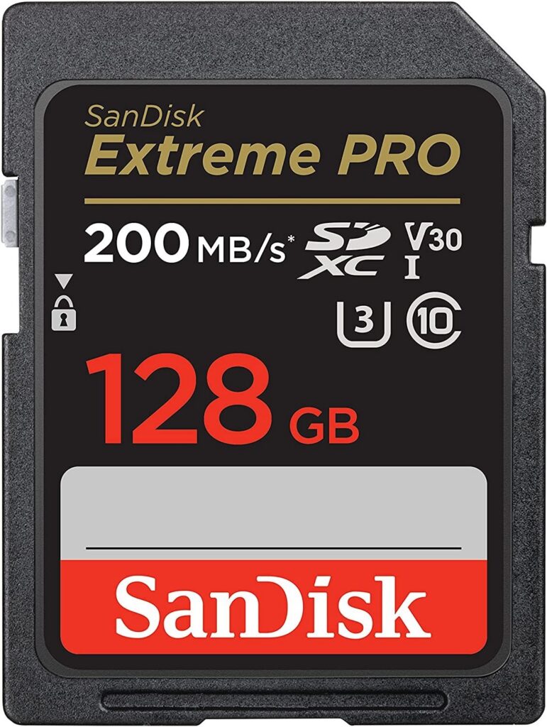 Sandisk Extrem Pro SDXC 128 Go UHS-I V30 200 Mo/s