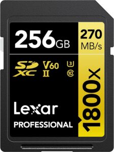 Lexar 256Gb SDXC V60 1800X UHS-II 270MB/s