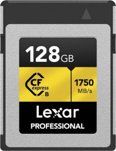 Lexar 128gb CF Express Professional Gold Type B 1750mb/s