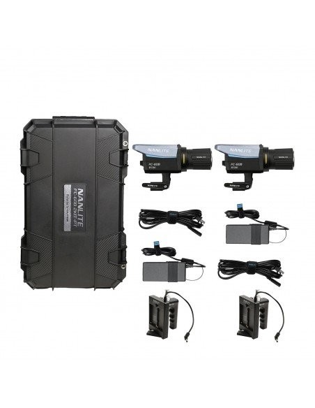 Nanlite Foco Led FC-120B BI-COLOR KIT 2X + Battery Grip